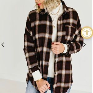 Oversized flannel shirt